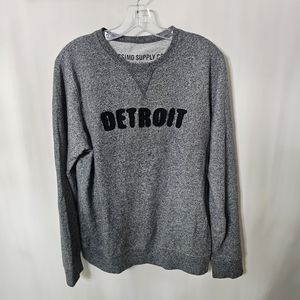 Mens Mossimo Gray Detroit 100% Cotton Pullover Sweatshirts - Size M